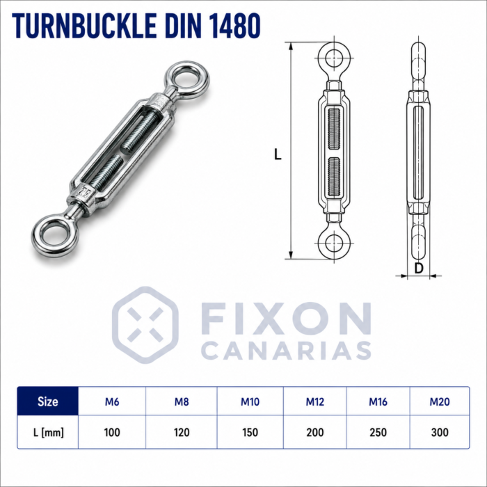 DIN 1480 - Tensor Ojo-Ojo